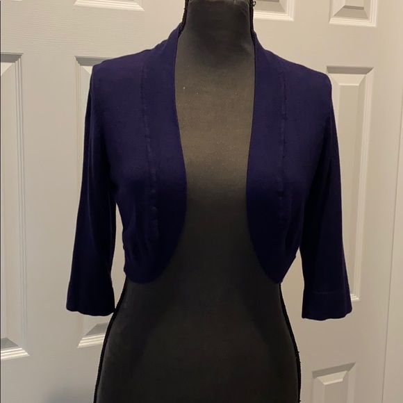 Jessica Howard Sweaters - Jessica Howard Dark Blue Shrug Sweater